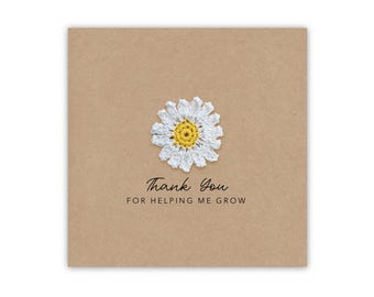 Thank You Teacher Card, Thank You Nursery Card, School Teacher, Classroom Assistant, Thank You Greeting Card, Thank you teacher card