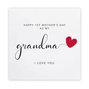 Cartão de feliz 1º dia das mães, cartão de avó para a primeira mãe, mães do bebê, cartão de dia das mães, cartão de avó, cartão de 1º dia das mães para a mãe