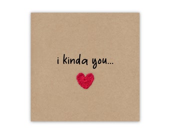 I like really like you card, Valentines Day Anniversary Card, I Love You Card, I like you,  Card for him, I love you, For partner