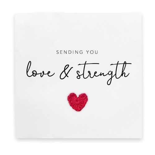 Sending You Love and Strength Sympathy Card Feel Better Soon - Etsy