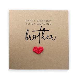Alles Gute zum Geburtstag Bruder Karte, Geburtstagskarte Bruder, Schwager Geburtstagskarte, einfache Bruder Geburtstagskarte, handgemachte Karte für Ihn