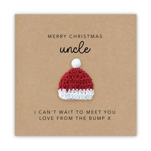 Feliz Natal Tio From Bump, lindo cartão de Natal para tio, tio futuro Cartão de Natal, lindo cartão de Natal de Bump, tio futuro