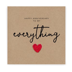 Buon anniversario a tutto ciò che mi riguarda, biglietto di anniversario per marito e moglie partner, biglietto di anniversario per tutto il mio per lui e lei, biglietto di anniversario