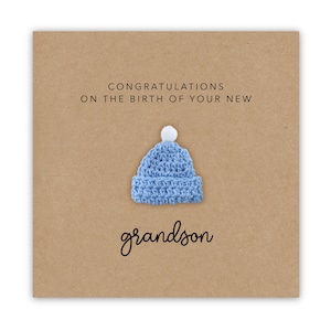 Congratulations Card For A Grandparent, Card For A New Grandma, Congratulations On The Birth On Your Grandson, New Baby Card, Recipient