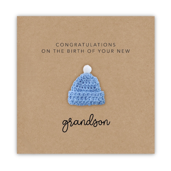 Congratulations Card For A Grandparent, Card For A New Grandma, Congratulations On The Birth On Your Grandson, New Baby Card, Recipient