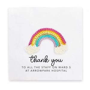 Tarjeta de agradecimiento personalizada, para enfermeras, médicos, hospitales, atención médica, tarjeta de agradecimiento para la sala del hospital, trabajador clave, redacción personalizada, gracias