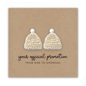 Faire-part de grossesse, Votre annonce officielle de promotion de papa à grand-père, Révélation de bébé, Carte à papa et grand-père, Faire-part, Jumeaux