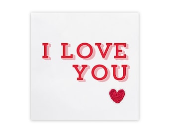 I love you Card, Simple Cute Valentines Card, husband, wife, one I love, partner, boyfriend, girlfriend, for him, for her, Anniversary Love