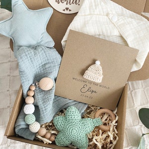 Zestaw prezentowy dla noworodka, Prezent dla chłopca, Prezent dla dziewczynki, Pudełko prezentowe dla noworodka, Pudełko prezentowe dla noworodka, Prezent na baby shower, Prezent dla dziecka