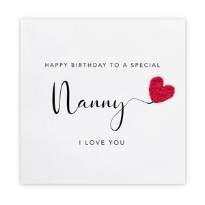 Nanny Oma Geburtstagskarte, Karte für Oma, Geburtstagskarte für Oma, Erinnerungskarte, alles Gute zum Geburtstag Nanny Oma