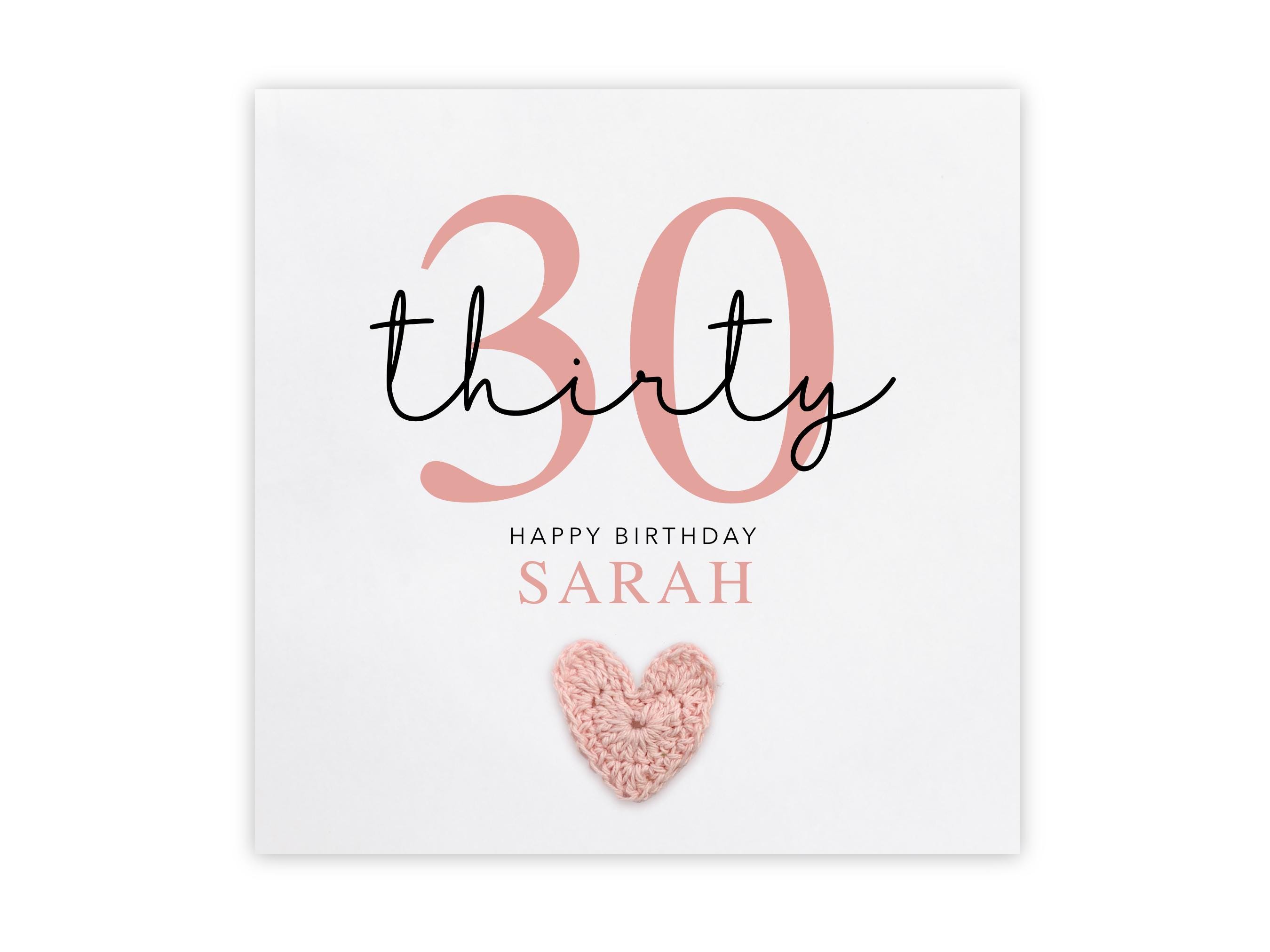 Personalised 30th Birthday Card, Fabulous And 30 Birthday Card, 30th Birthday Card For Her, And Thirty,  30, Birthday Card