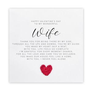 Happy Valentines Day card, vrouw Valentijnsdag kaart, romantisch, gedicht Love You Valentines Card, gedicht Valentijnsdag kaart voor Partner voor haar, vrouw