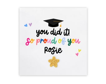Biglietto di laurea personalizzato, biglietto di auguri per la laurea, biglietto di congratulazioni, biglietto di laurea personalizzato