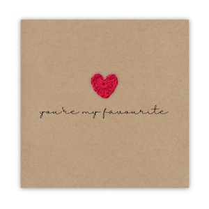 Simple You're my favorite Happy Anniversary Wedding I love you Card - Kaart voor vrouw - Kaart van echtgenoot - Partner - Verzenden naar ontvanger