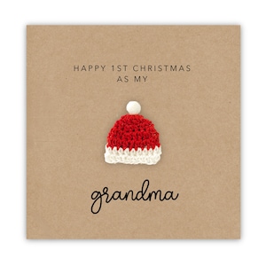 Prima cartolina di Natale di nonna nonna, cartolina di Natale per la nonna, prima cartolina di Natale per nonna nonna cartolina di Natale, primo Natale di nonna