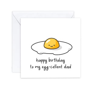 Papa Geburtstagskarte, Happy Birthday To My Egg-Cellent Freund Ausgezeichneter Papa Lustige Geburtstagskarte, Witz Karte, Papa Geburtstagskarte Spaß, Papa Geburtstag