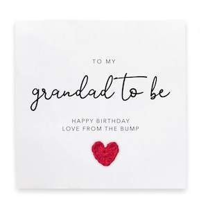 Feliz cumpleaños abuelo para ser tarjeta de Bump, abuelo para ser, feliz cumpleaños abuelo, abuelo para ser tarjeta de cumpleaños Love Bump, tarjeta de cumpleaños