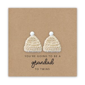 Vous allez être une carte grand-père à jumeaux, annonce de grossesse carte jumeaux, grand-père grand-mère Nan à être, nouvelle grossesse de bébé, bébé jumeau