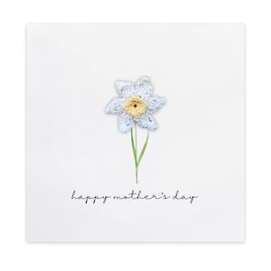 Carte de fête des mères heureuse pour la mère, carte de fête des mères heureuse, carte de fête des mères pour maman, carte de fête des mères maman, jonquille, fleur