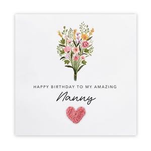 Biglietto di compleanno per la nonna tata, biglietto per la nonna, biglietto di compleanno per la nonna, biglietto ricordo, buon compleanno nonna tata