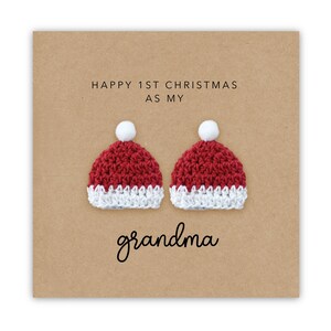 Première carte de Noël de grand-mère, décoration de Noël grand-mère, première carte de Noël pour grand-mère Carte de Noël grand-mère, premier Noël de grand-mère