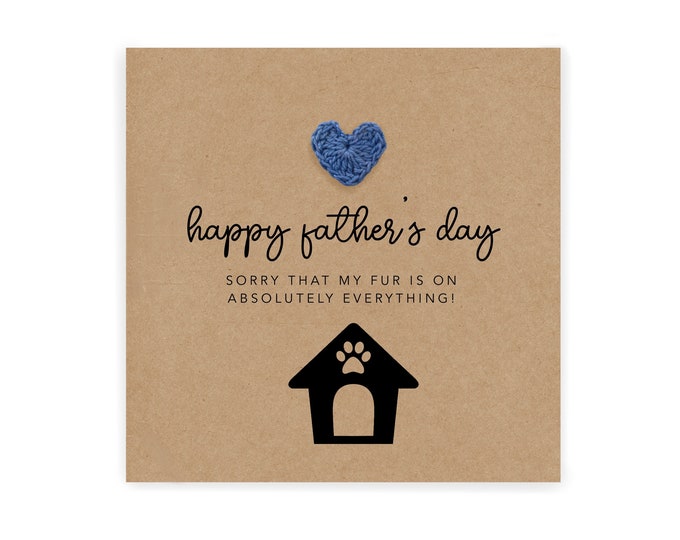 Dog Dad Card, Happy Fathers Day Card From the Dog, Funny Gift From Dog ...