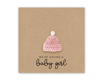 Gender Reveal, Pregnancy Announcement Card, it's a girl,  Baby reveal, Baby Announcement Card, Gender Reveal Boy, Baby Girl