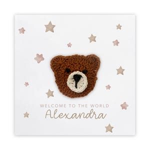 Carte personnalisée pour nouveau-né, cadeau pour nouveau-né fille, carte de félicitations pour nouveau-né, carte pour nouveau-né d'un ami, carte de bienvenue dans le monde pour bébé