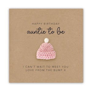 Feliz cumpleaños tía para ser tarjeta de Bump, tía para ser, feliz cumpleaños tía, tía para ser tarjeta de cumpleaños Love Bump, tarjeta de cumpleaños
