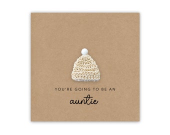 Pregnancy Announcement Card, Baby Announcement Card, Surprise Baby Reveal, New Auntie Card, You're Going to be an Auntie, Expecting Baby