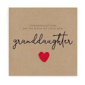 Carte nouvelle petite-fille, carte nouveaux grands-parents, carte bébé fille, carte nouveau bébé, félicitations aux grands-parents, carte nouveau-né, destinataire
