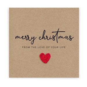 Joyeux Noël à mon tout, partenaire, carte de Noël petit ami, carte de Noël romantique pour lui ou elle, carte de Noël pour mari