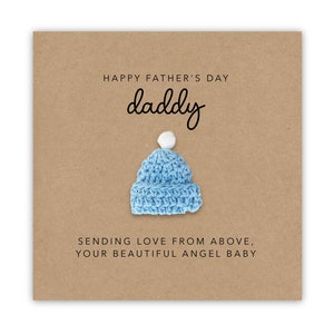 Father's Day Card for Daddy from Baby in Heaven, Bereaved Father/Baby Loss Card, Angel Baby, Father's Day, Rainbow Baby Card, From Heaven