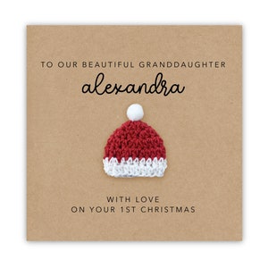 Primeiro cartão de Natal personalizado, primeiro cartão de Natal, primeiro cartão de Natal da neta, primeiro cartão de Natal da filha, sobrinha, afilhada