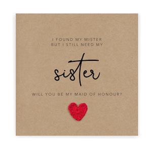 Ich habe meinen Herrn gefunden, aber ich brauche immer noch meine Schwester, wirst du meine Trauzeugin sein? Hochzeitskarte, Trauzeugin, Will You Be, For Her, Wedding