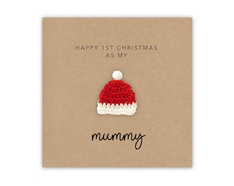 1st Christmas As Mummy, Happy First Christmas As My Mummy, Baby First Christmas Card, Merry Christmas Mummy, Card from Baby, 1st Christmas