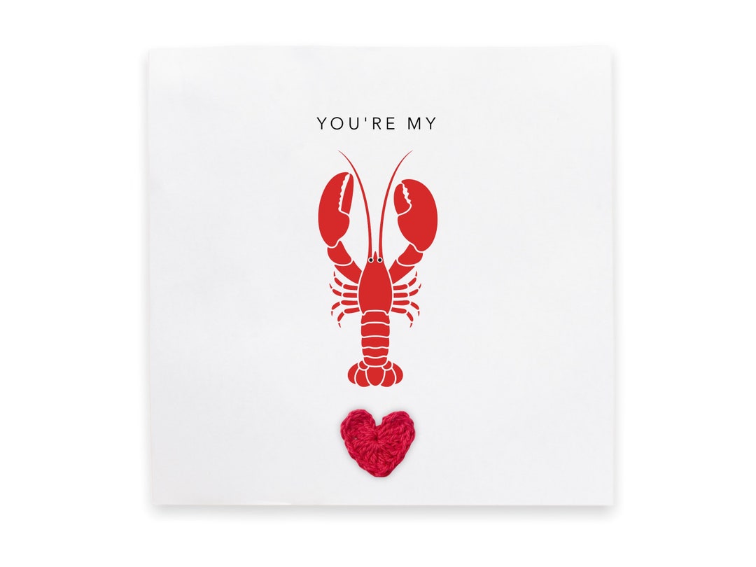 You're My Lobster Valentines Day Card for Her Funny Etsy