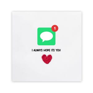 Sött Alla hjärtans dag-kort Pojkvän Flickvän Par Man Fru Favoritmeddelande Whatsapp Roligt kort Enkelt kort, Alla hjärtans dag