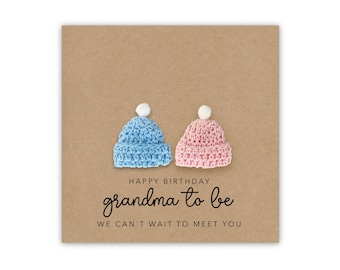 Tarjeta de cumpleaños para futura abuela y gemelos, para mi futura abuela, tarjeta de cumpleaños para abuela y gemelos, tarjeta de cumpleaños para embarazadas, tarjeta para futura abuela desde su barriga.
