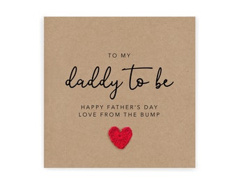 Daddy To Be Father's Day Card, For My Daddy To Be, Father's Day Card For Dad, Pregnancy Father's Day Card, Card From The Bump, Baby