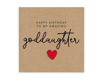 Happy Birthday to My Amazing Goddaughter Goddaughter - Etsy Norway