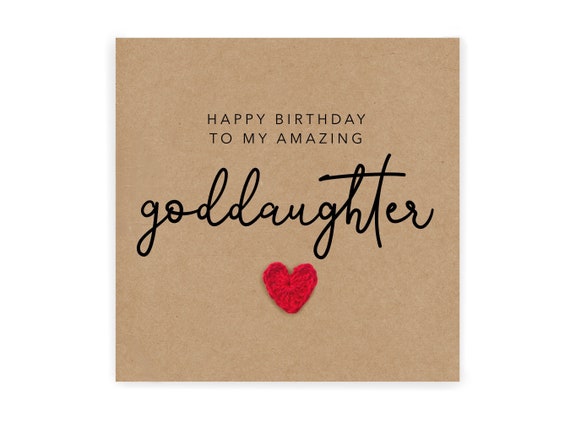 Happy Birthday To My Amazing Goddaughter Goddaughter Etsy