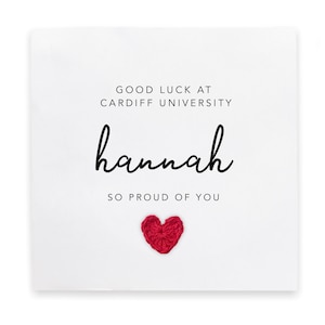 Tarjeta de ir a la universidad, tarjeta de buena suerte en la universidad, tarjeta de salida a la universidad, tarjeta de felicitación universitaria, tarjeta personalizada de la universidad