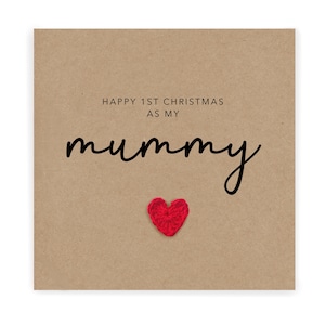 Frohes erstes Weihnachten als meine Mama - Einfache erste Weihnachtskarte - Karte von Mama - Karte vom Baby - Merry Christmas Erste Weihnachtskarte