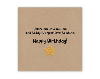 Funny Star Birthday Card, Sister Star Birthday Day Card, Card for friend, Happy birthday card for him