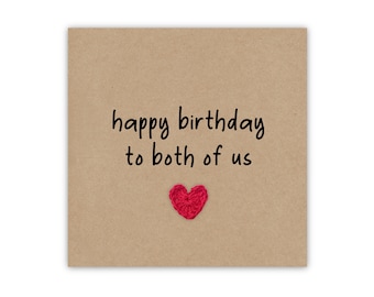 Joyeux anniversaire à nous deux, carte d'anniversaire pour jumeaux drôle, carte de blague pour soeur, frère, carte d'anniversaire pour jumeaux, carte de joyeux anniversaire pour jumeaux