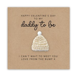 Daddy To Be Valentines Karte, für meinen Daddy zu sein, Valentinstag Karte für Ihn, Schwangerschaft Valentine Card, Dad To Be Karte aus dem Bauch, Baby