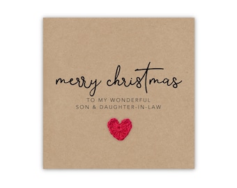 Merry Christmas Son and Daughter in Law Card, Christmas Card for Son and Daughter in Law, Son Christmas Card, Daughter in Law Christmas Card