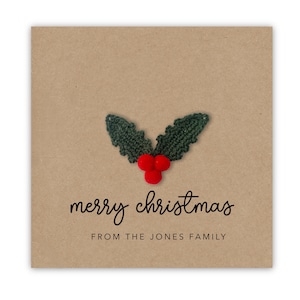 Buon Natale personalizzato dalla famiglia, cartolina di Natale personalizzata per la famiglia, cartolina di Natale fatta a mano, cartolina di Natale personalizzata