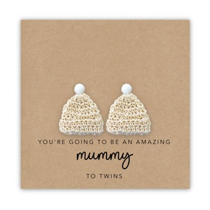 Nieuwe Twin Baby Card, nieuwe moeder kaart, gaat zo'n mooie mama maken, nieuwe ouder voor tweeling, mama als kaart, zwangerschapskaart, baby shower kaart